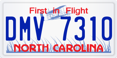 NC license plate DMV7310