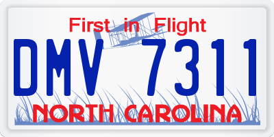 NC license plate DMV7311