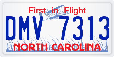 NC license plate DMV7313