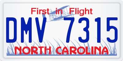 NC license plate DMV7315