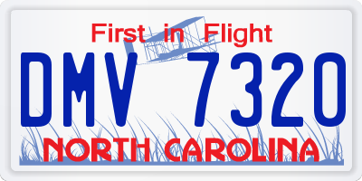 NC license plate DMV7320