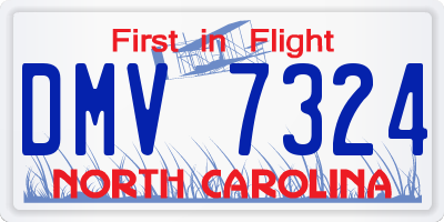 NC license plate DMV7324