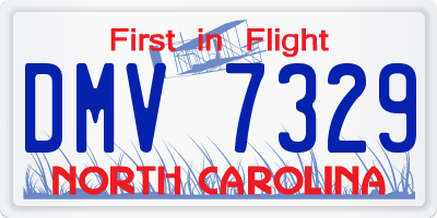 NC license plate DMV7329