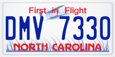 NC license plate DMV7330