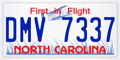 NC license plate DMV7337