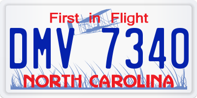 NC license plate DMV7340