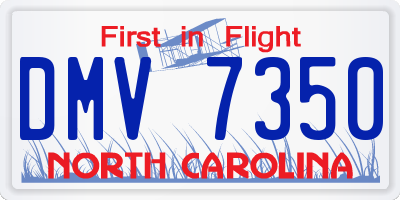 NC license plate DMV7350