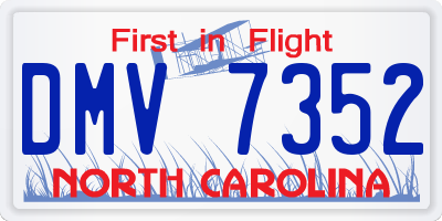 NC license plate DMV7352