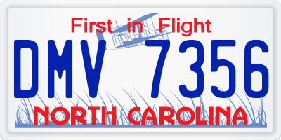 NC license plate DMV7356