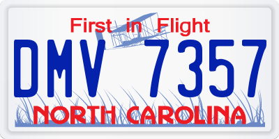 NC license plate DMV7357