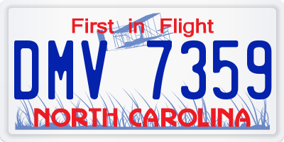 NC license plate DMV7359