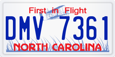 NC license plate DMV7361