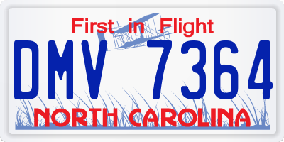 NC license plate DMV7364