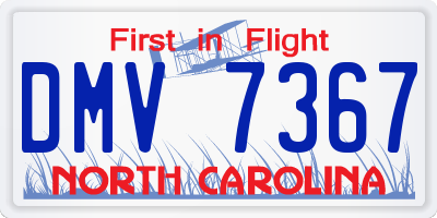 NC license plate DMV7367
