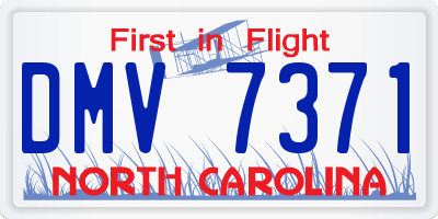 NC license plate DMV7371