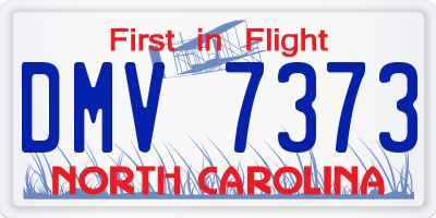 NC license plate DMV7373