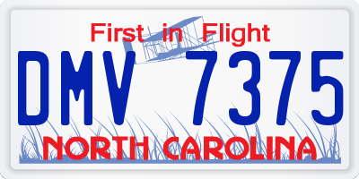 NC license plate DMV7375