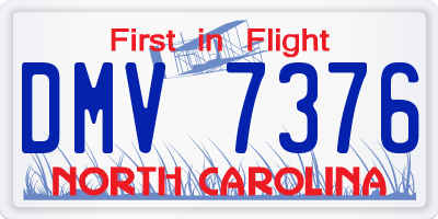 NC license plate DMV7376