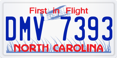 NC license plate DMV7393