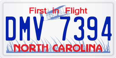 NC license plate DMV7394