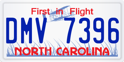 NC license plate DMV7396