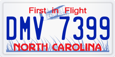 NC license plate DMV7399