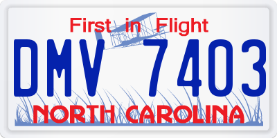 NC license plate DMV7403