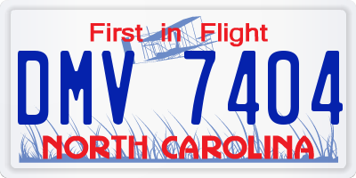 NC license plate DMV7404
