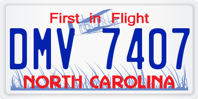 NC license plate DMV7407