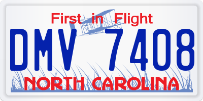 NC license plate DMV7408