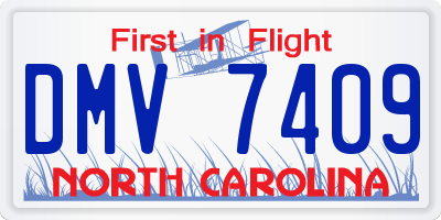 NC license plate DMV7409