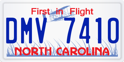 NC license plate DMV7410