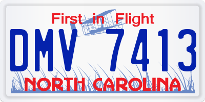 NC license plate DMV7413