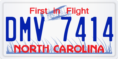 NC license plate DMV7414