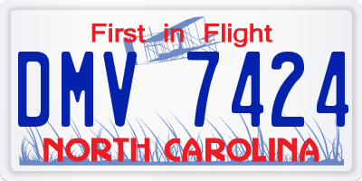 NC license plate DMV7424