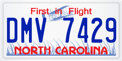 NC license plate DMV7429
