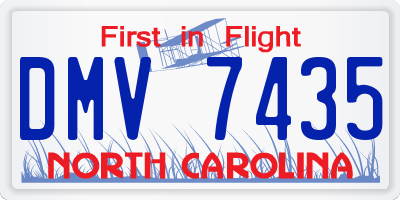 NC license plate DMV7435
