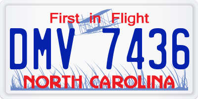 NC license plate DMV7436
