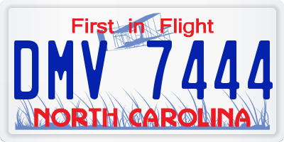 NC license plate DMV7444