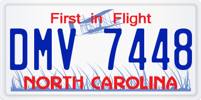 NC license plate DMV7448