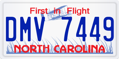 NC license plate DMV7449