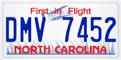 NC license plate DMV7452
