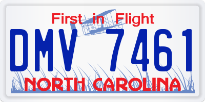 NC license plate DMV7461