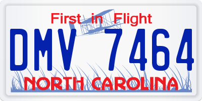 NC license plate DMV7464