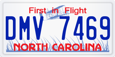 NC license plate DMV7469