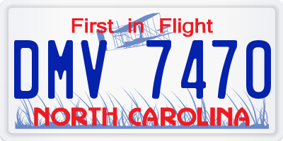 NC license plate DMV7470