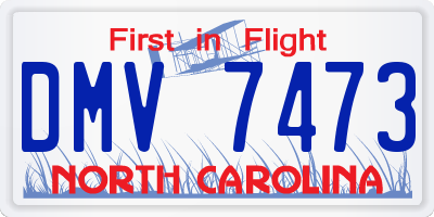 NC license plate DMV7473