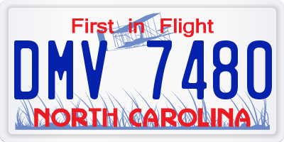 NC license plate DMV7480