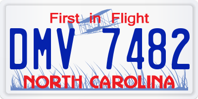 NC license plate DMV7482