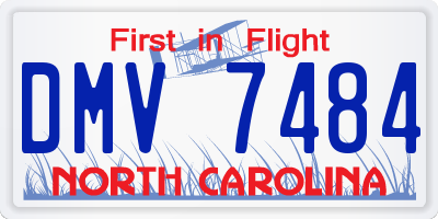 NC license plate DMV7484